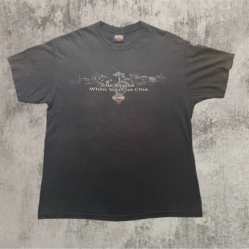 Harley Davidson y2k long horn prairie Texas graphic t shirt sz xl